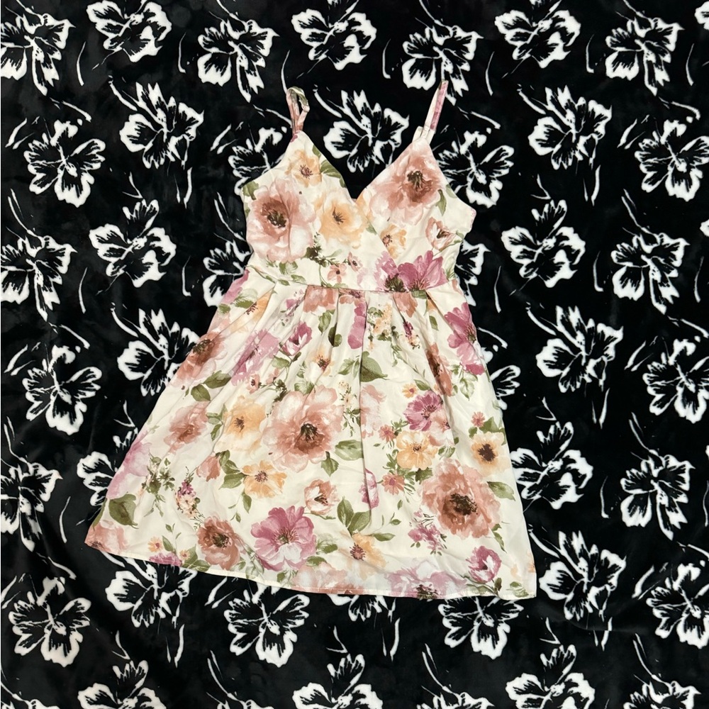 Floral Kids Dress in Pink and White